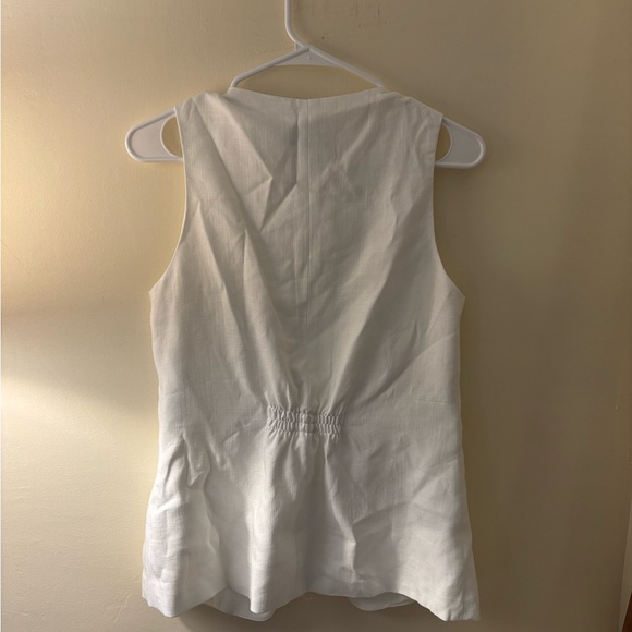 Women’s White Tahari Button-Up Vest Old Money - Picture 2 of 3